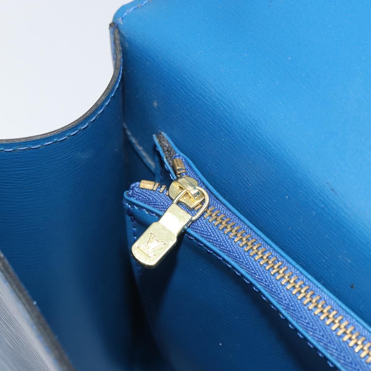 LOUIS VUITTON Epi Malesherbes Hand Bag Blue M52375 LV Auth 164754