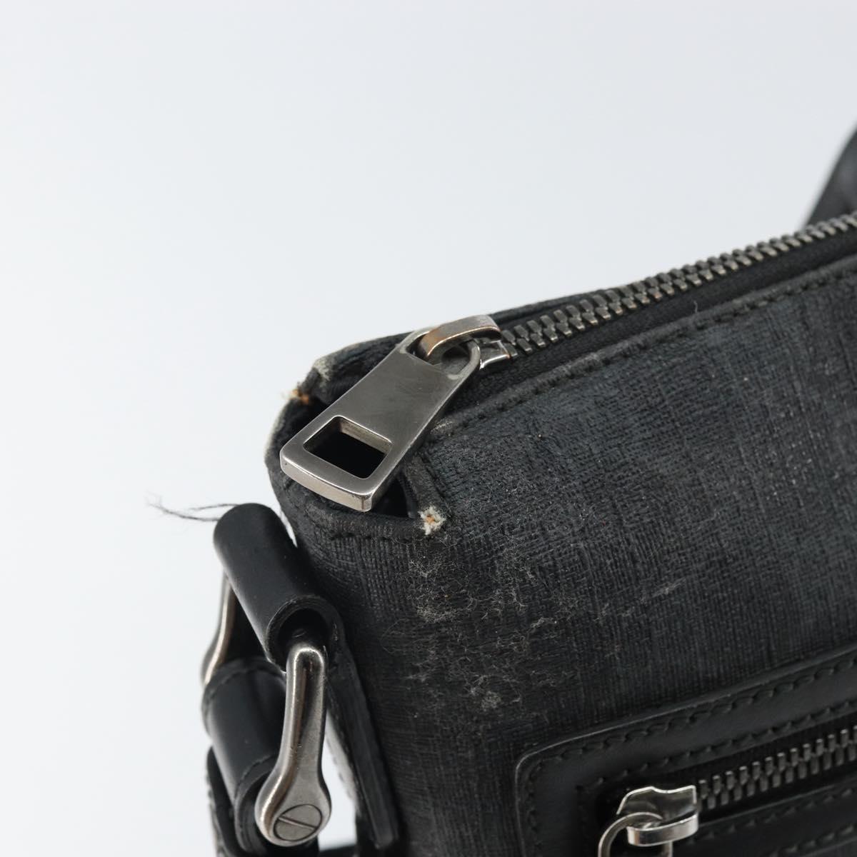 GUCCI GG Supreme Shoulder Bag PVC Black 387514 Auth 164758