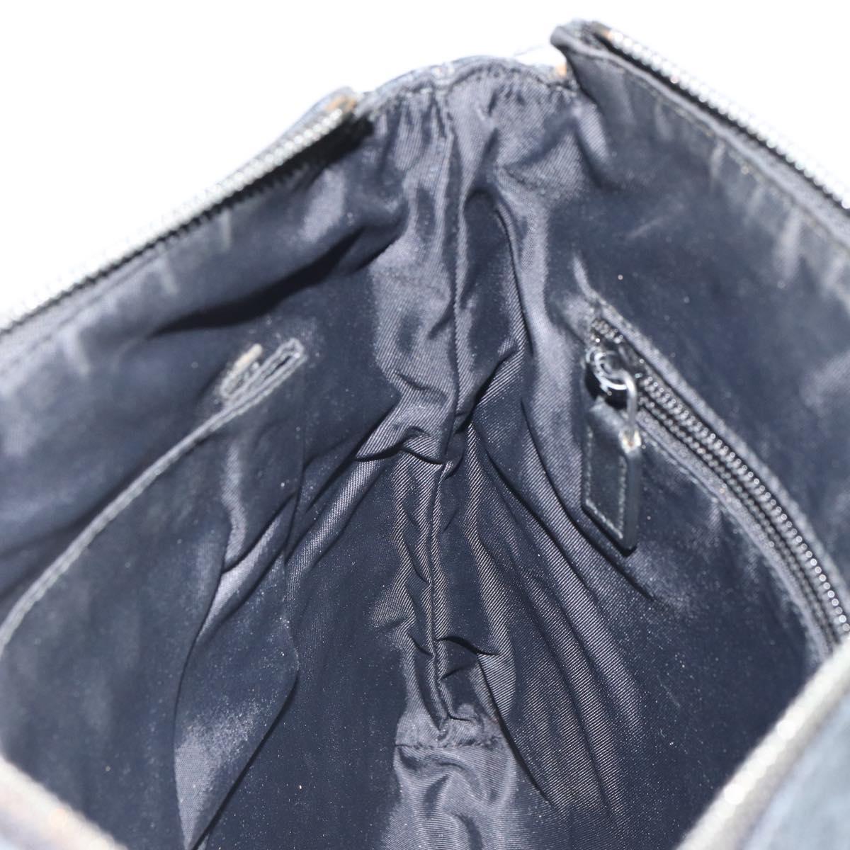GUCCI GG Supreme Shoulder Bag PVC Black 387514 Auth 164758
