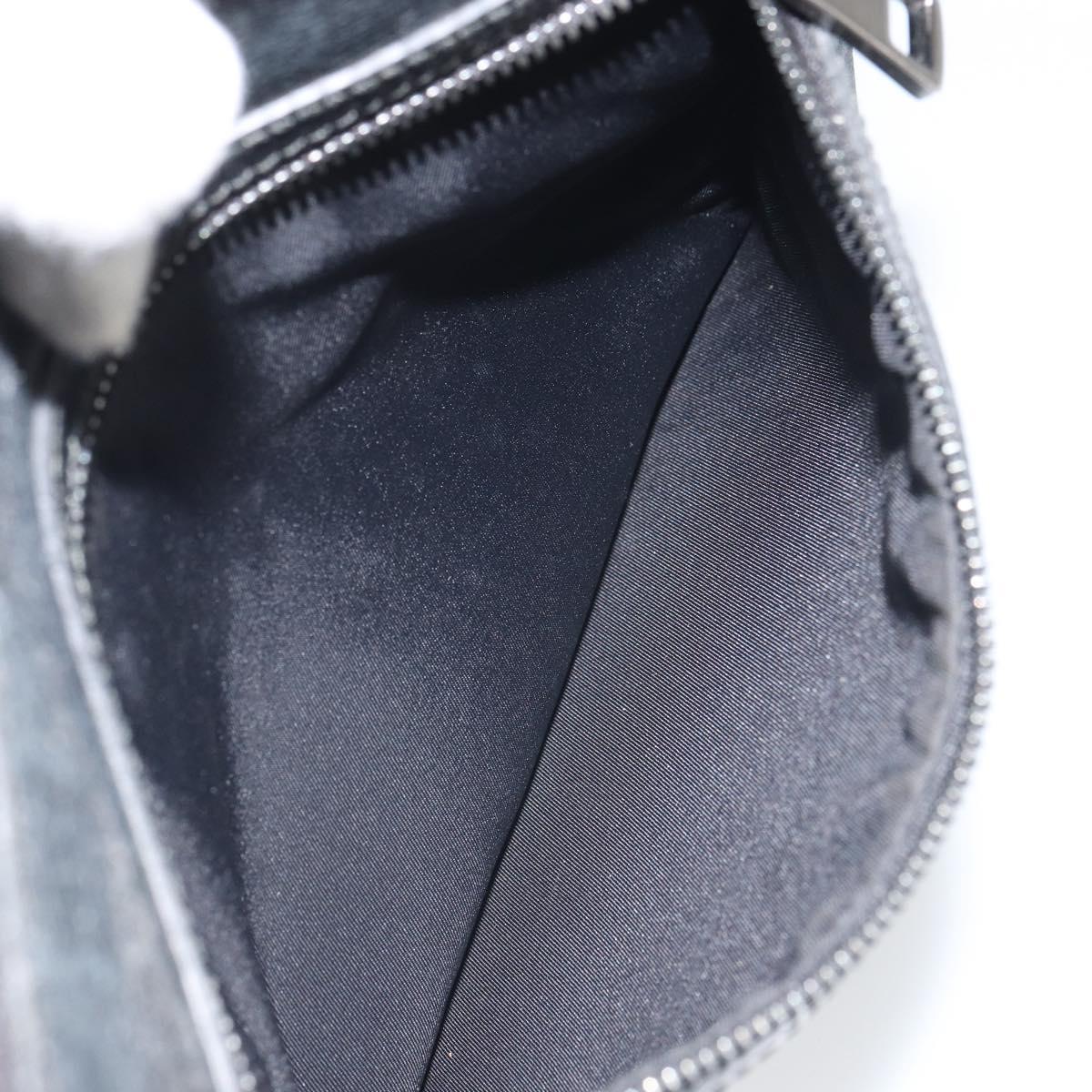 GUCCI GG Supreme Shoulder Bag PVC Black 387514 Auth 164758