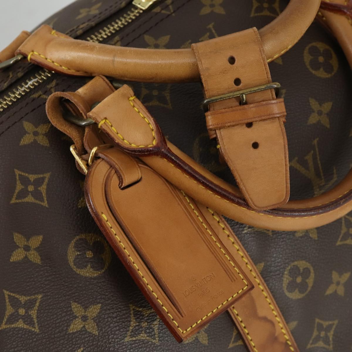 LOUIS VUITTON Monogram Keepall 55 Boston Bag M41424 LV Auth 164765