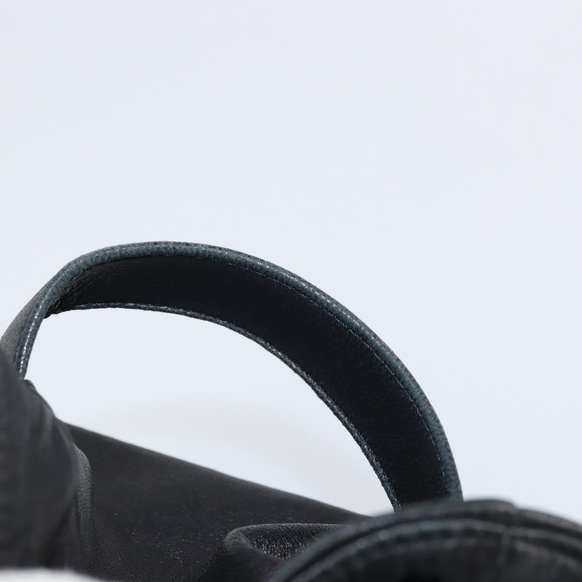CHANEL Purse Pouch Lamb Skin Black CC Auth 164798