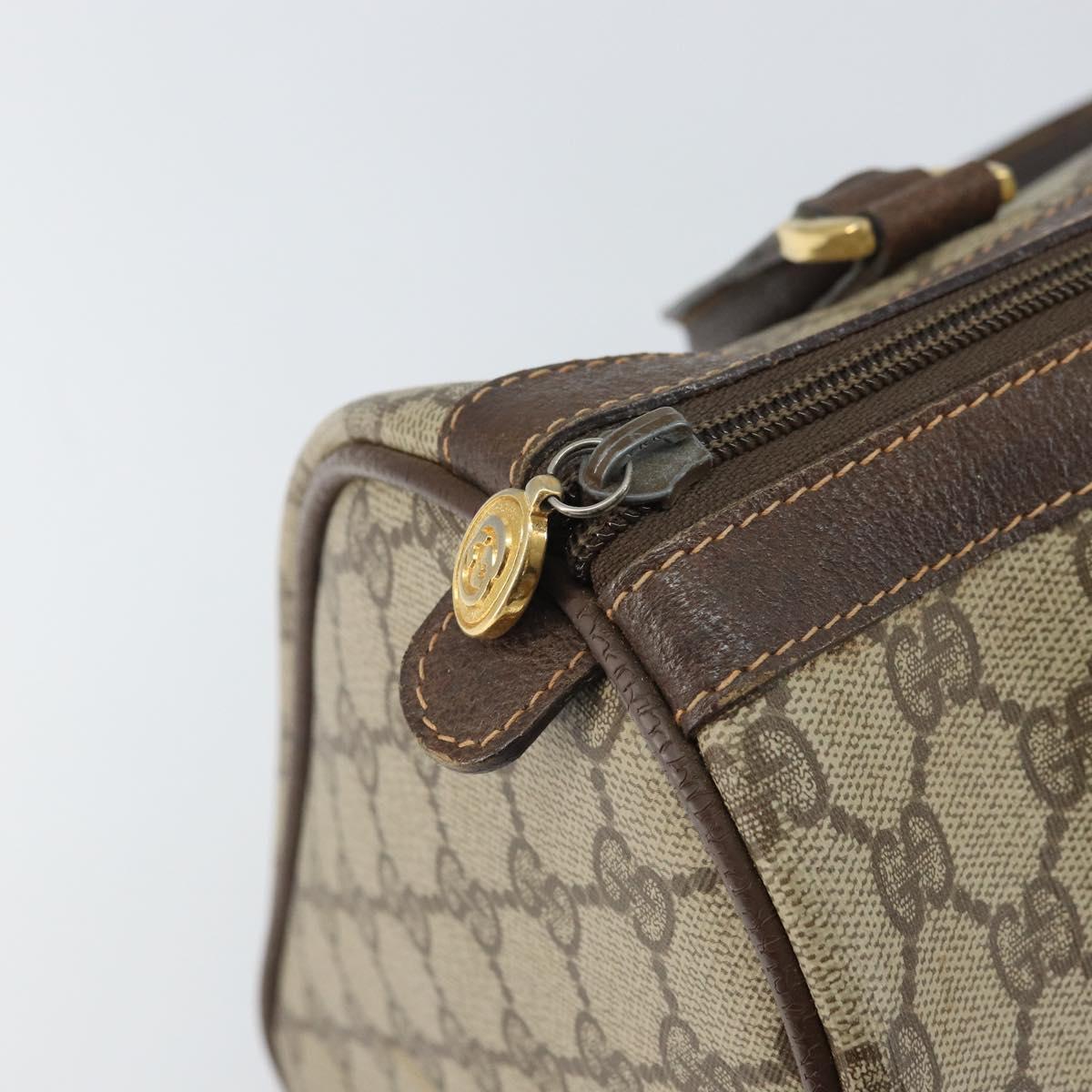 GUCCI GG Supreme Web Sherry Line Hand Bag PVC Beige Gold 40 02 007 Auth 164799