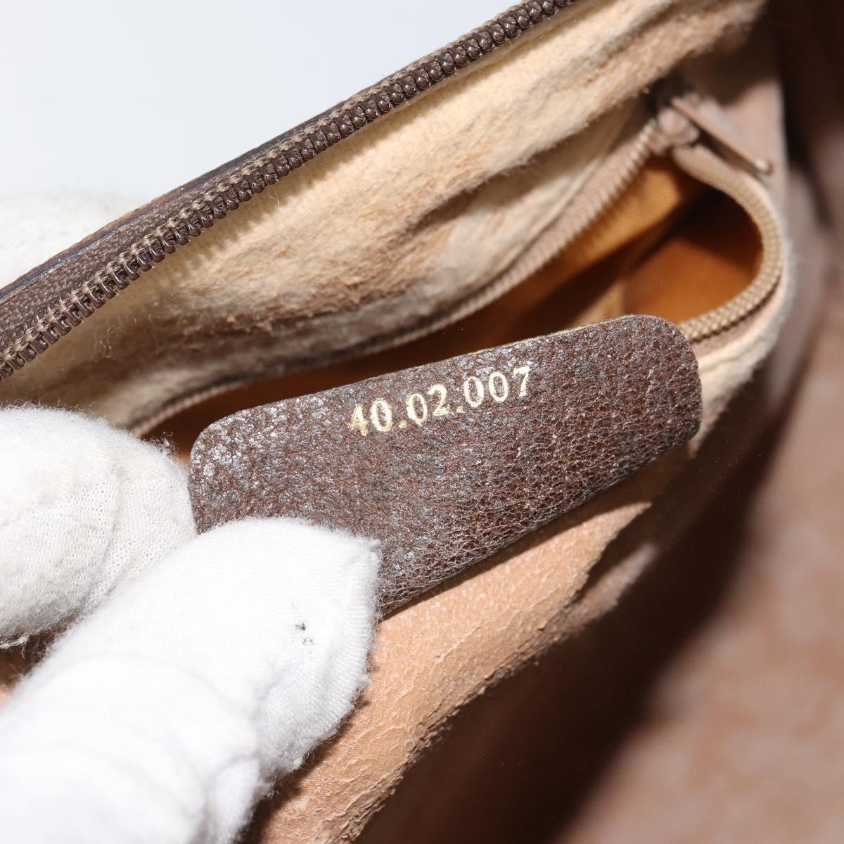 GUCCI GG Supreme Web Sherry Line Hand Bag PVC Beige Gold 40 02 007 Auth 164799