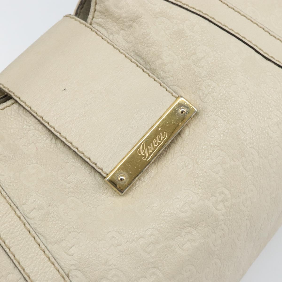 GUCCI GG Canvas Guccissima Sukey Hand Bag Ivory Gold 211937 Auth 164815