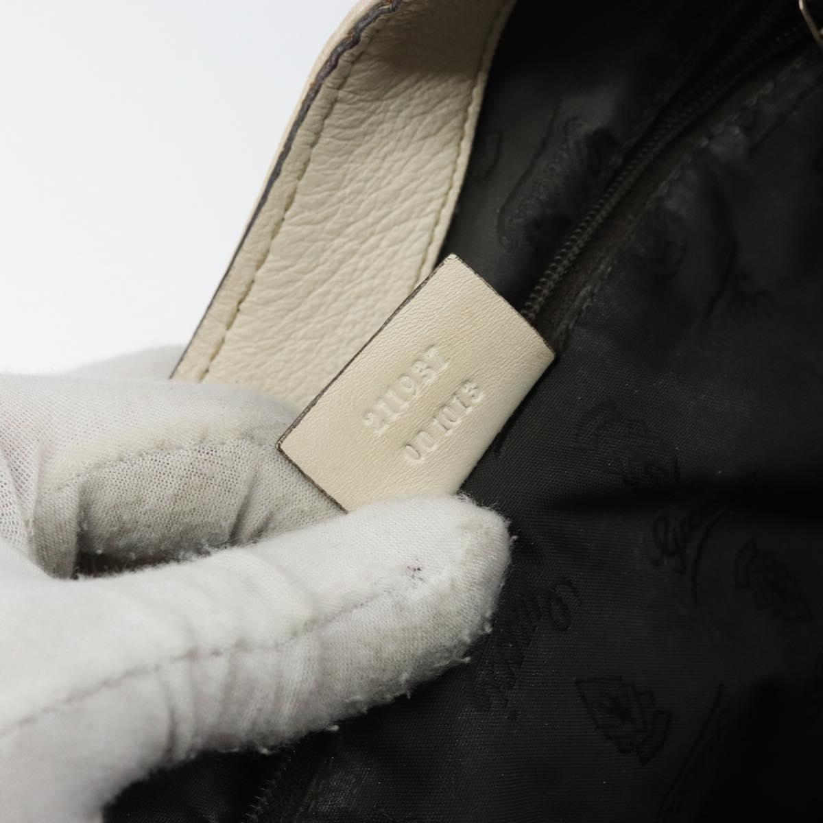 GUCCI GG Canvas Guccissima Sukey Hand Bag Ivory Gold 211937 Auth 164815