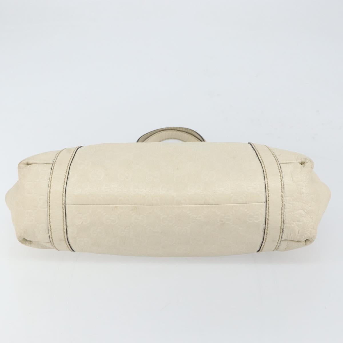 GUCCI GG Canvas Guccissima Sukey Hand Bag Ivory Gold 211937 Auth 164815