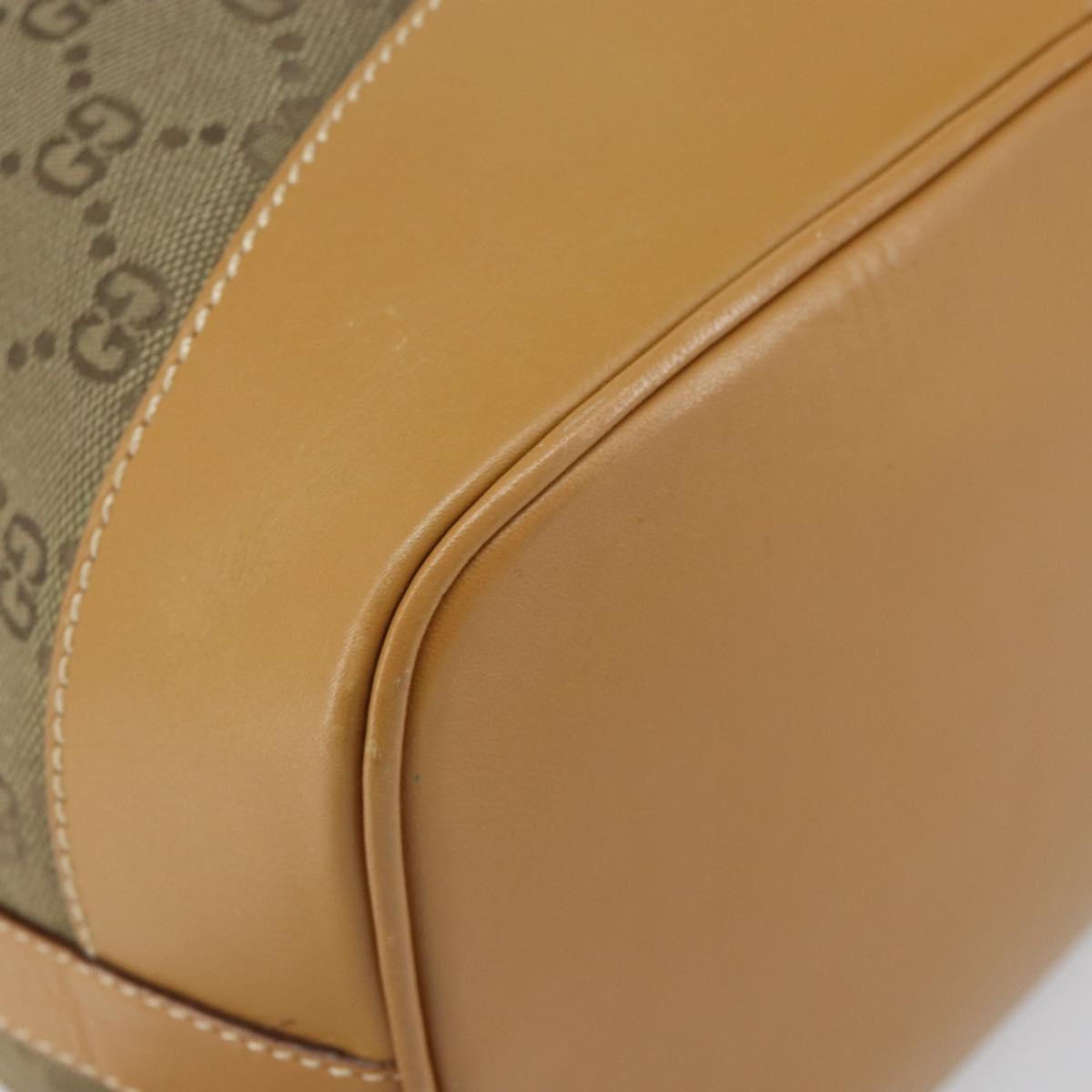GUCCI GG Canvas Shoulder Bag Beige Gold 001 2854 1627 Auth 164846