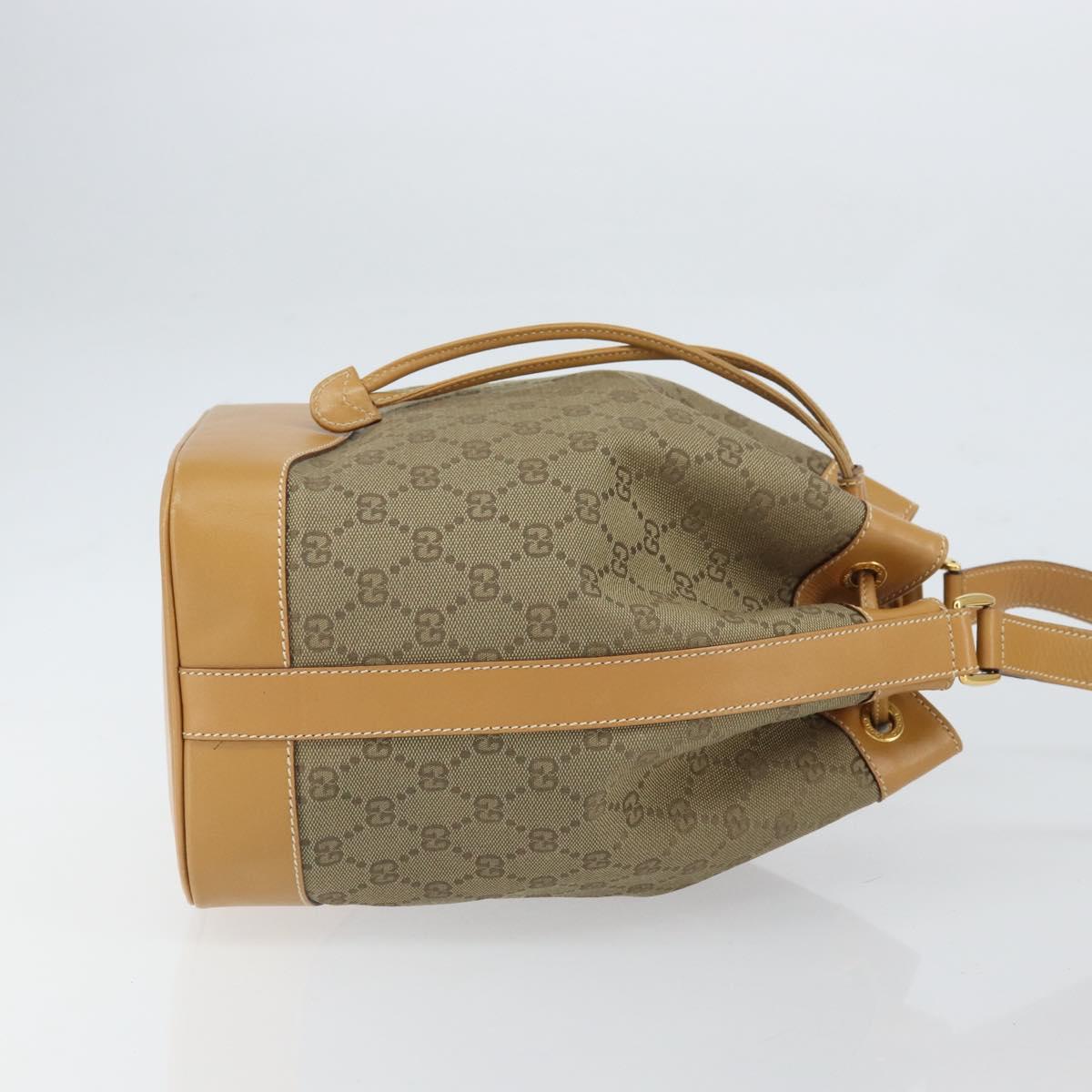 GUCCI GG Canvas Shoulder Bag Beige Gold 001 2854 1627 Auth 164846