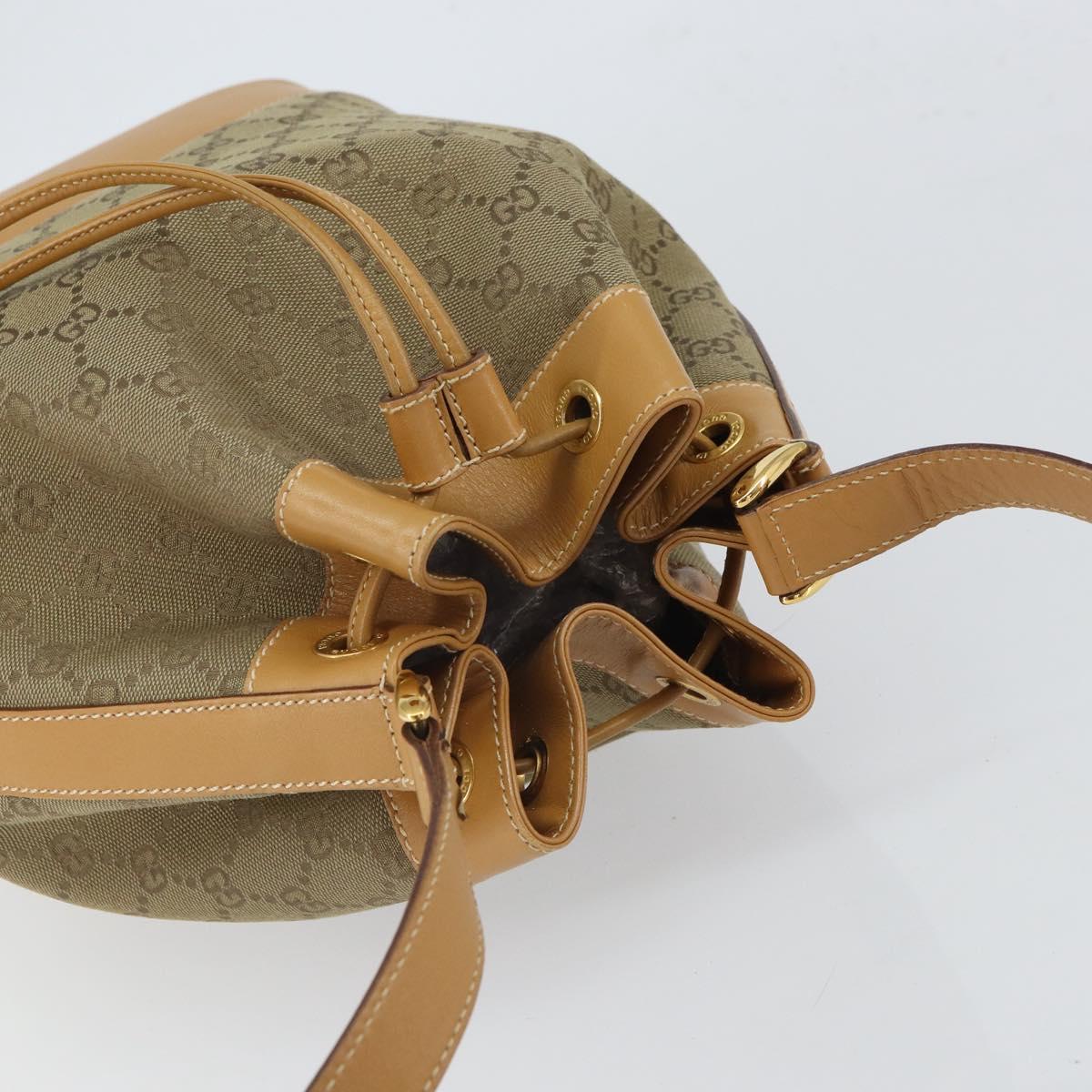 GUCCI GG Canvas Shoulder Bag Beige Gold 001 2854 1627 Auth 164846