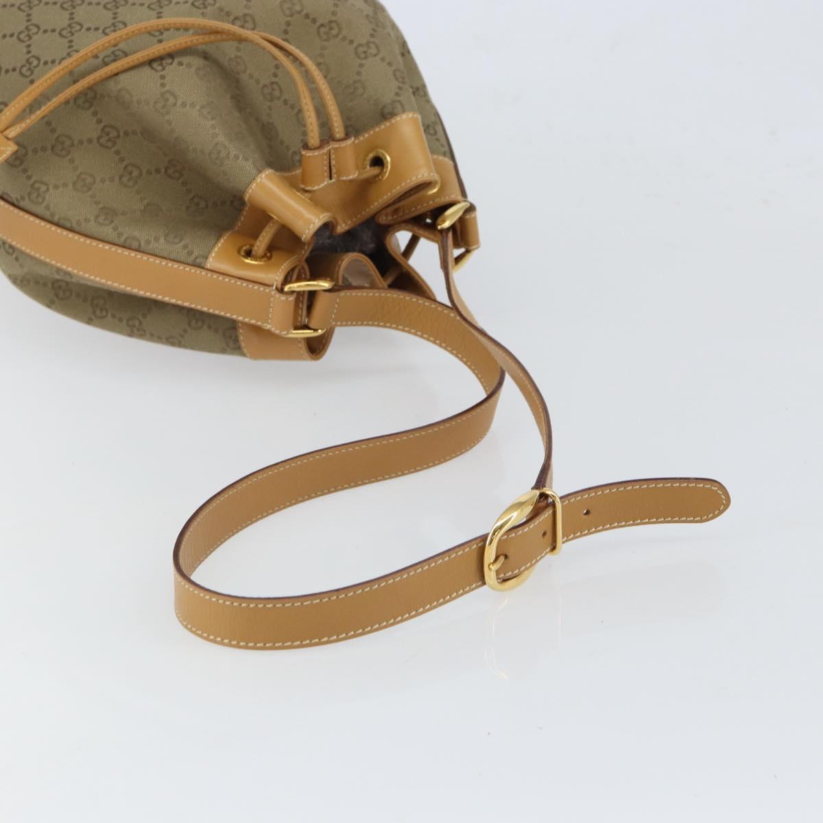 GUCCI GG Canvas Shoulder Bag Beige Gold 001 2854 1627 Auth 164846