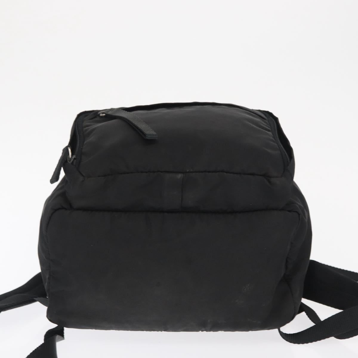 PRADA Backpack Nylon Black Silver Auth 164861
