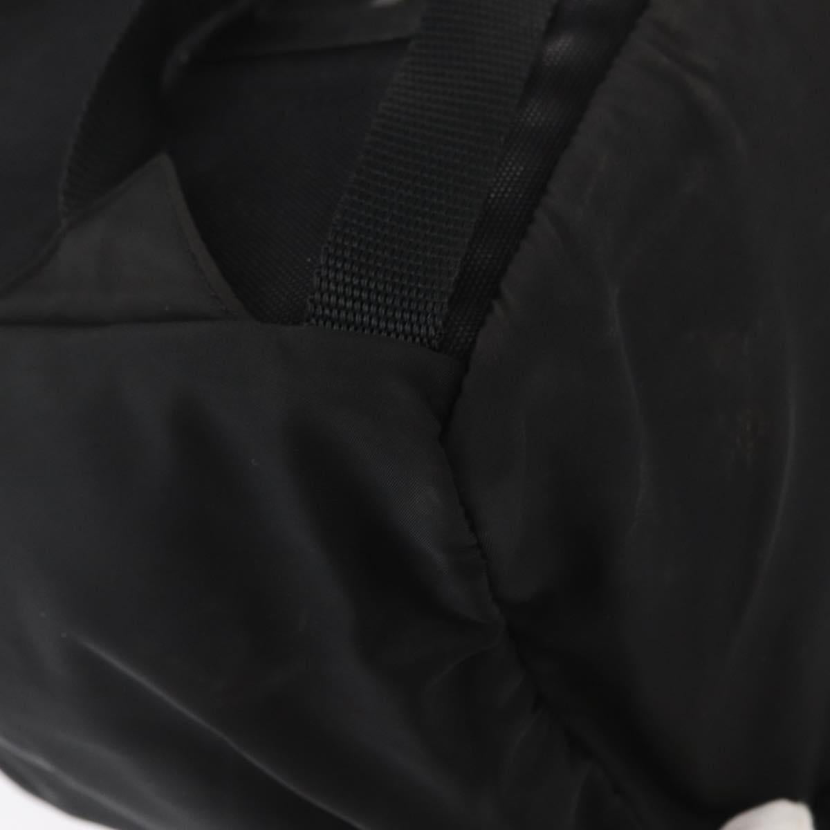 PRADA Backpack Nylon Black Silver Auth 164861