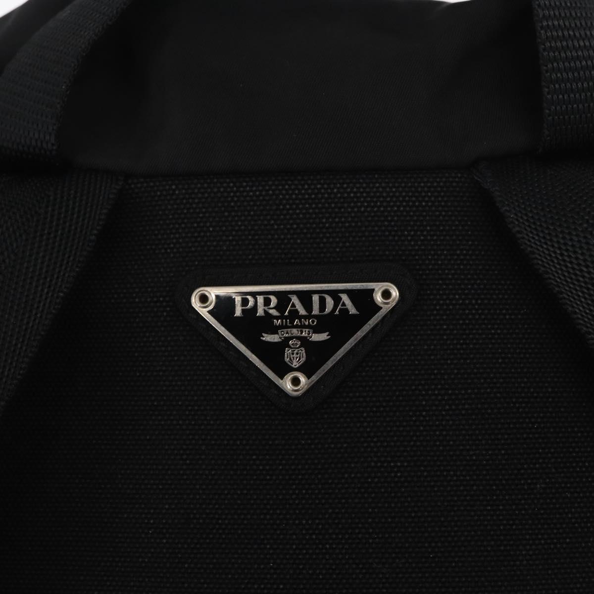PRADA Backpack Nylon Black Silver Auth 164861