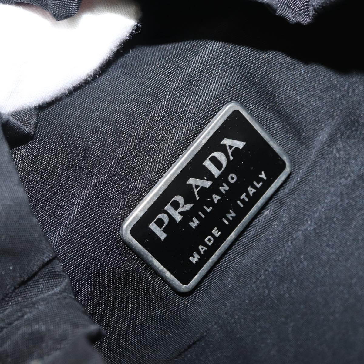 PRADA Backpack Nylon Black Silver Auth 164861