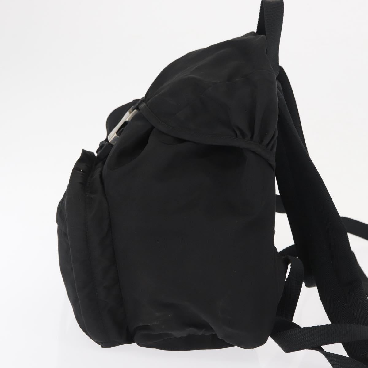 PRADA Backpack Nylon Black Silver Auth 164861