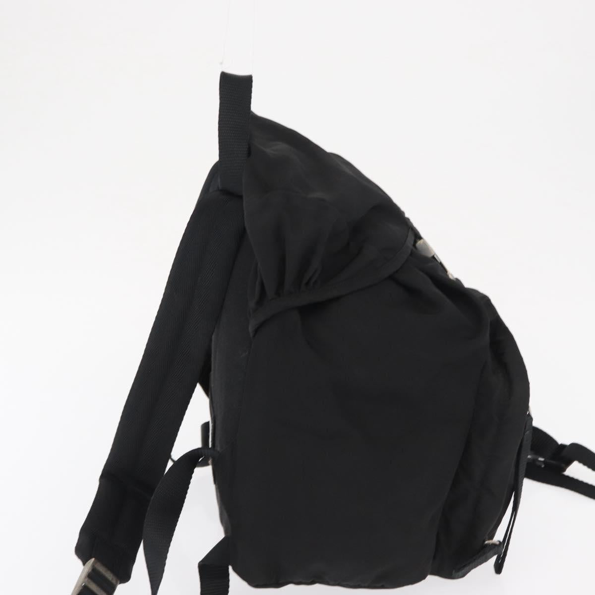 PRADA Backpack Nylon Black Silver Auth 164861
