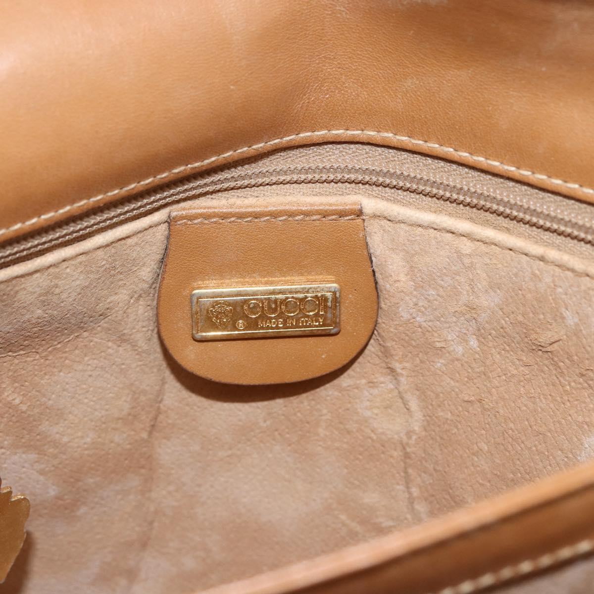 GUCCI Micro GG Supreme Shoulder Bag PVC Beige Gold 001 406 1780 Auth 164866