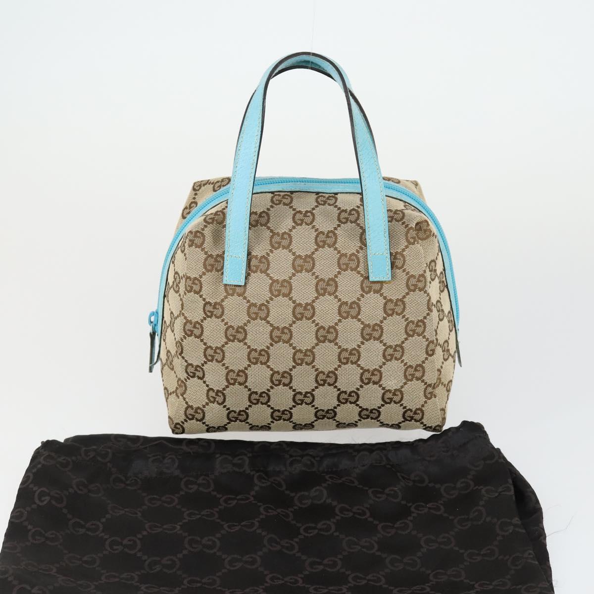 GUCCI GG Canvas Hand Bag Beige Auth 164873A