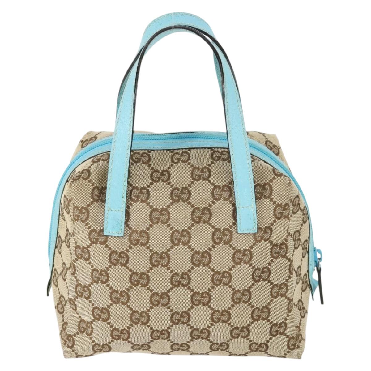GUCCI GG Canvas Hand Bag Beige Auth 164873A
