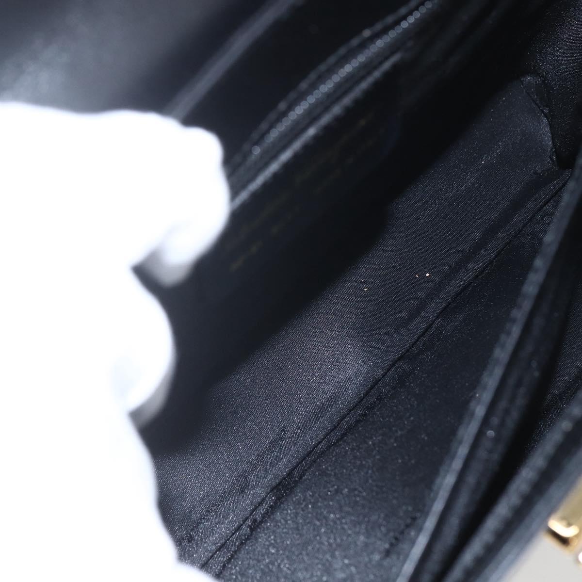 Salvatore Ferragamo Gancini Hand Bag Leather 2way Black Gold Auth 164875V