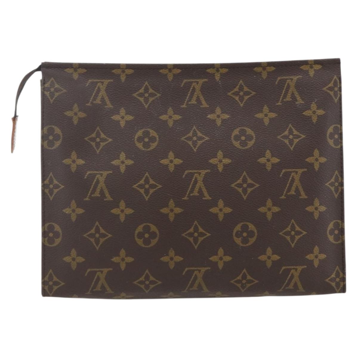 LOUIS VUITTON Monogram Poche Toilette 26 Pouch M47542 LV Auth 164896
