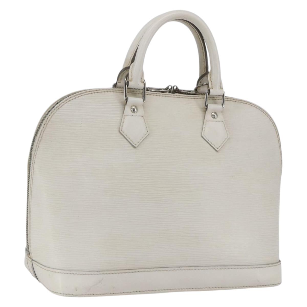 LOUIS VUITTON Alma PM Hand Bag White Yvoire M4030J LV Auth 164900