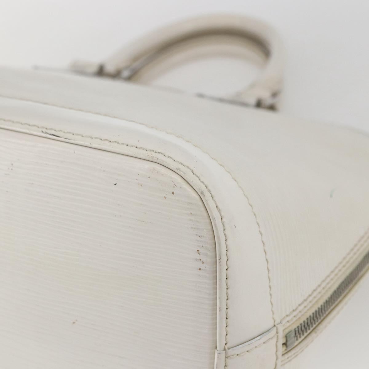LOUIS VUITTON Alma PM Hand Bag White Yvoire M4030J LV Auth 164900