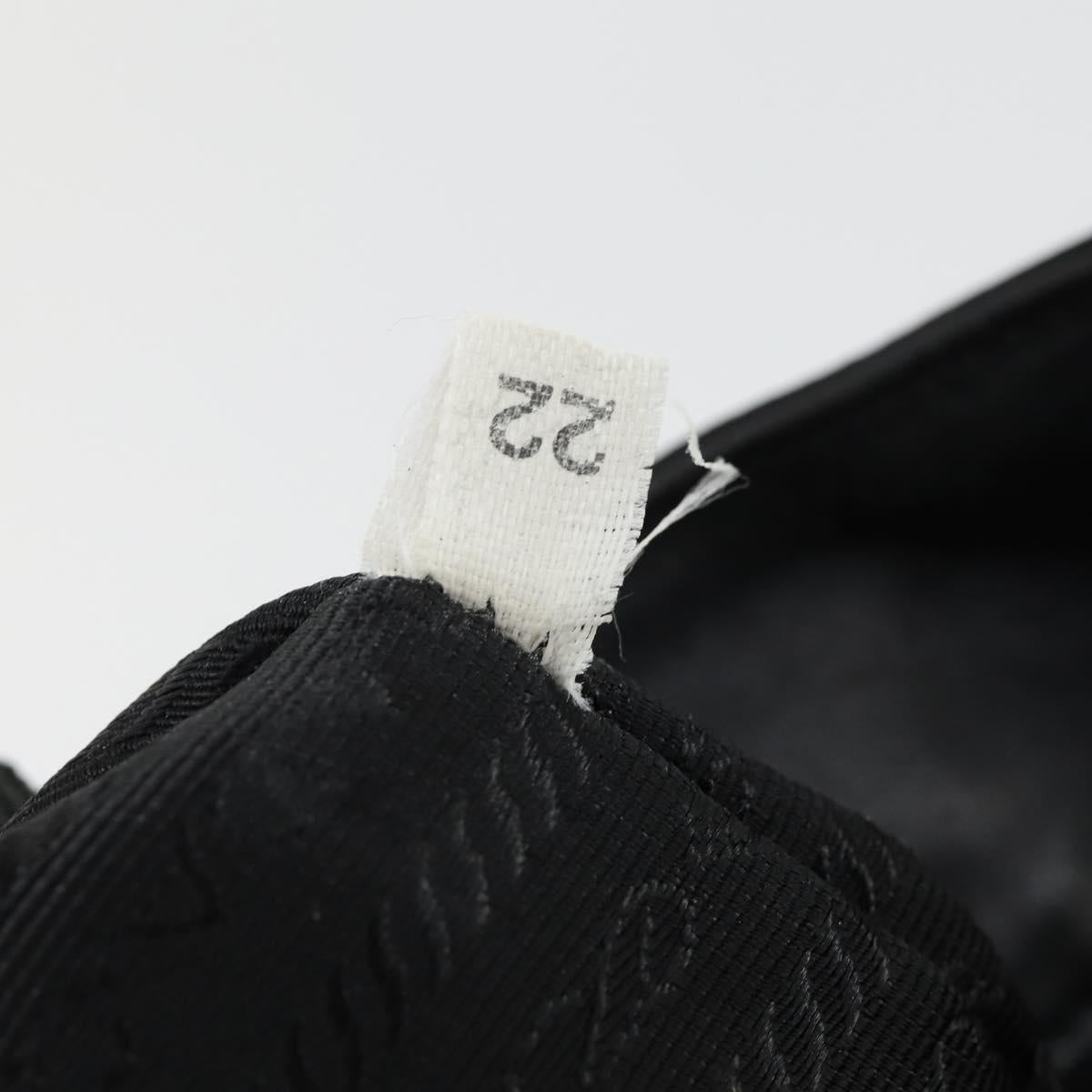 PRADA Tote Bag Nylon Black Silver Auth 164914