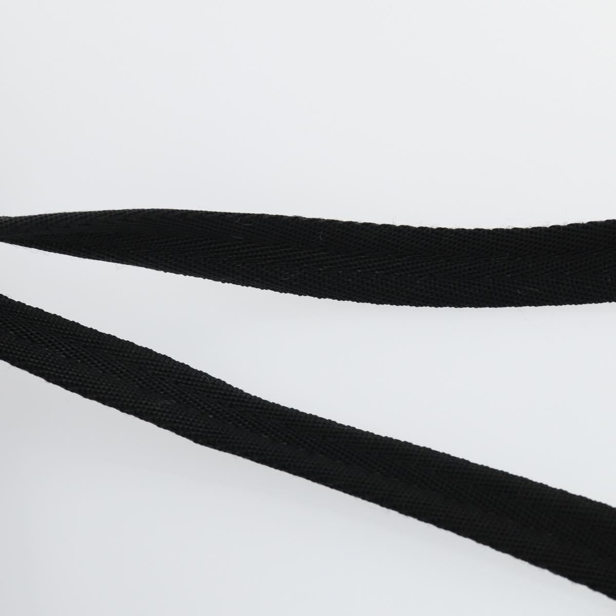 PRADA Tote Bag Nylon Black Silver Auth 164914