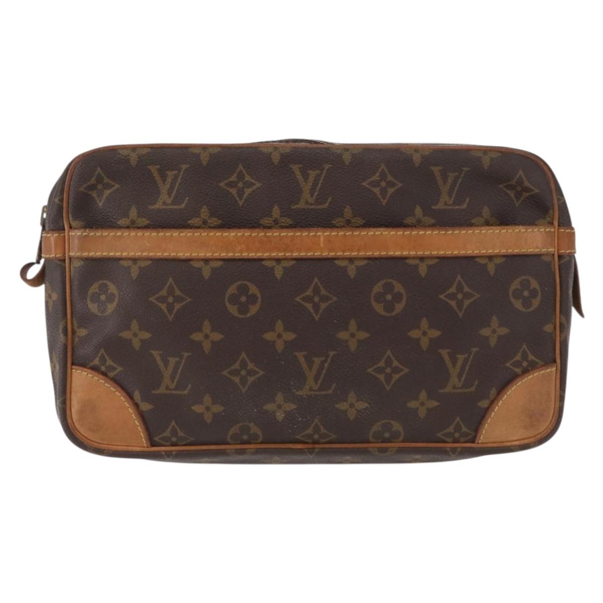 LOUIS VUITTON Monogram Compiegne 28 Clutch Bag M51845 LV Auth 164921