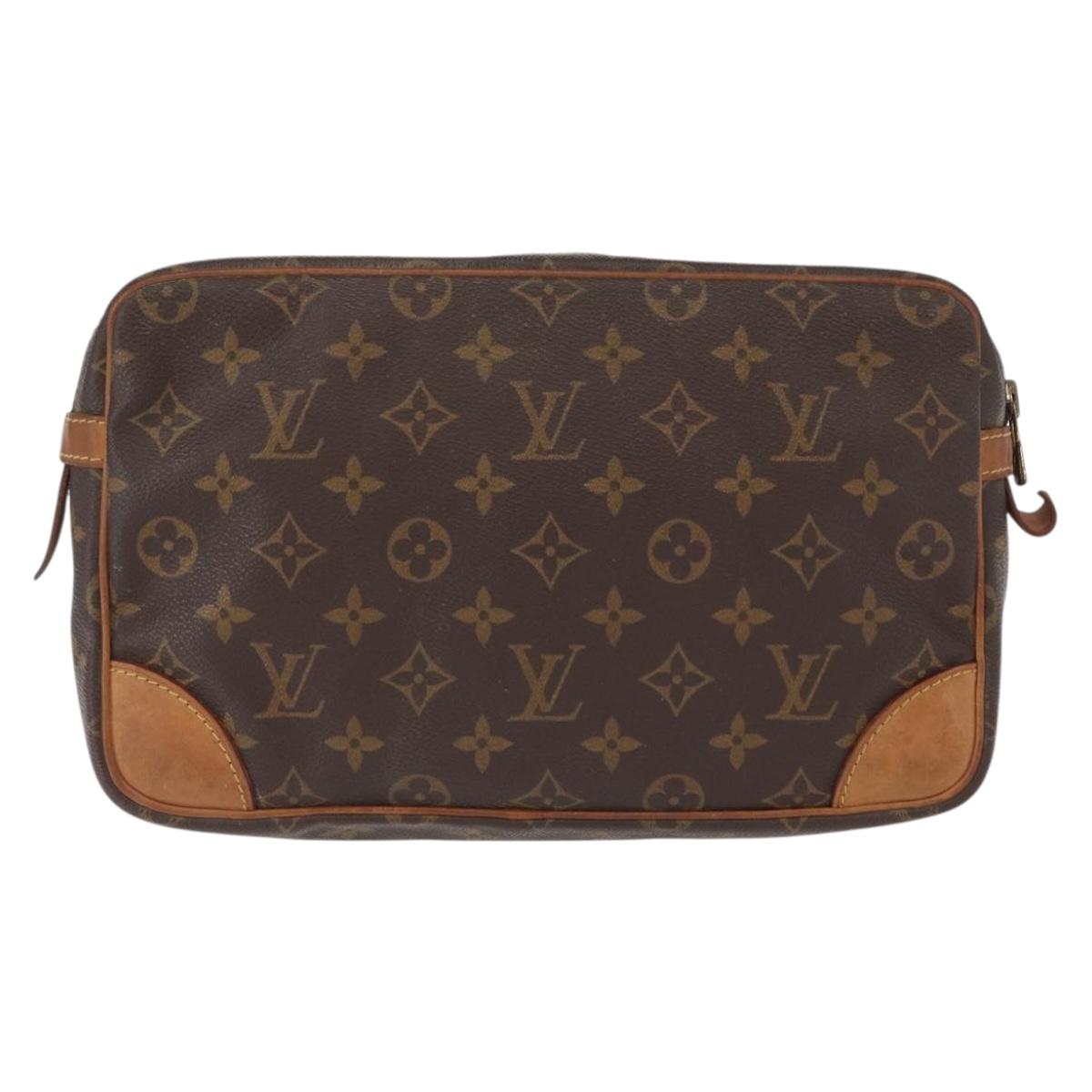 LOUIS VUITTON Monogram Compiegne 28 Clutch Bag M51845 LV Auth 164921