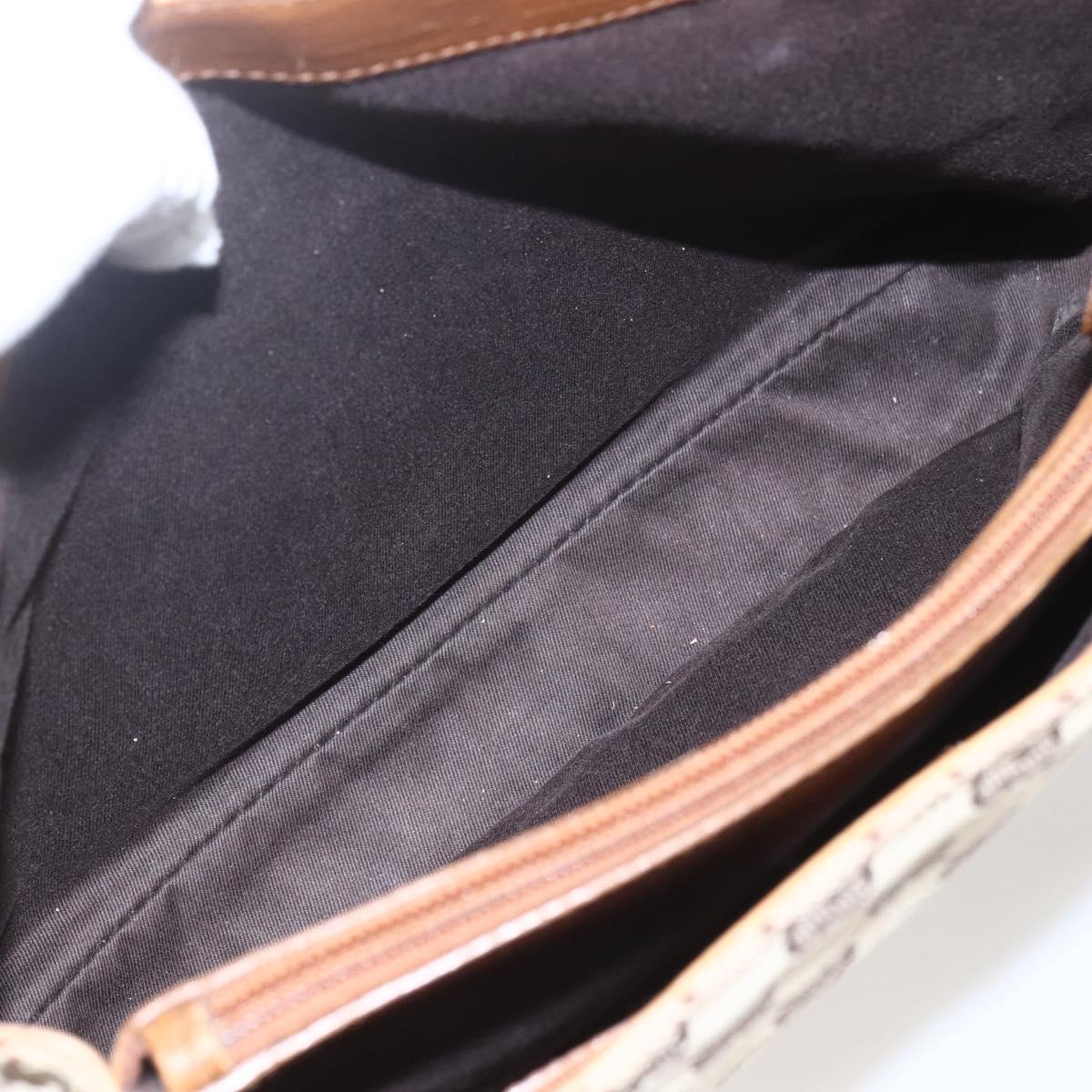 GUCCI GG Canvas Bamboo Hand Bag Beige 112526 Auth 164925