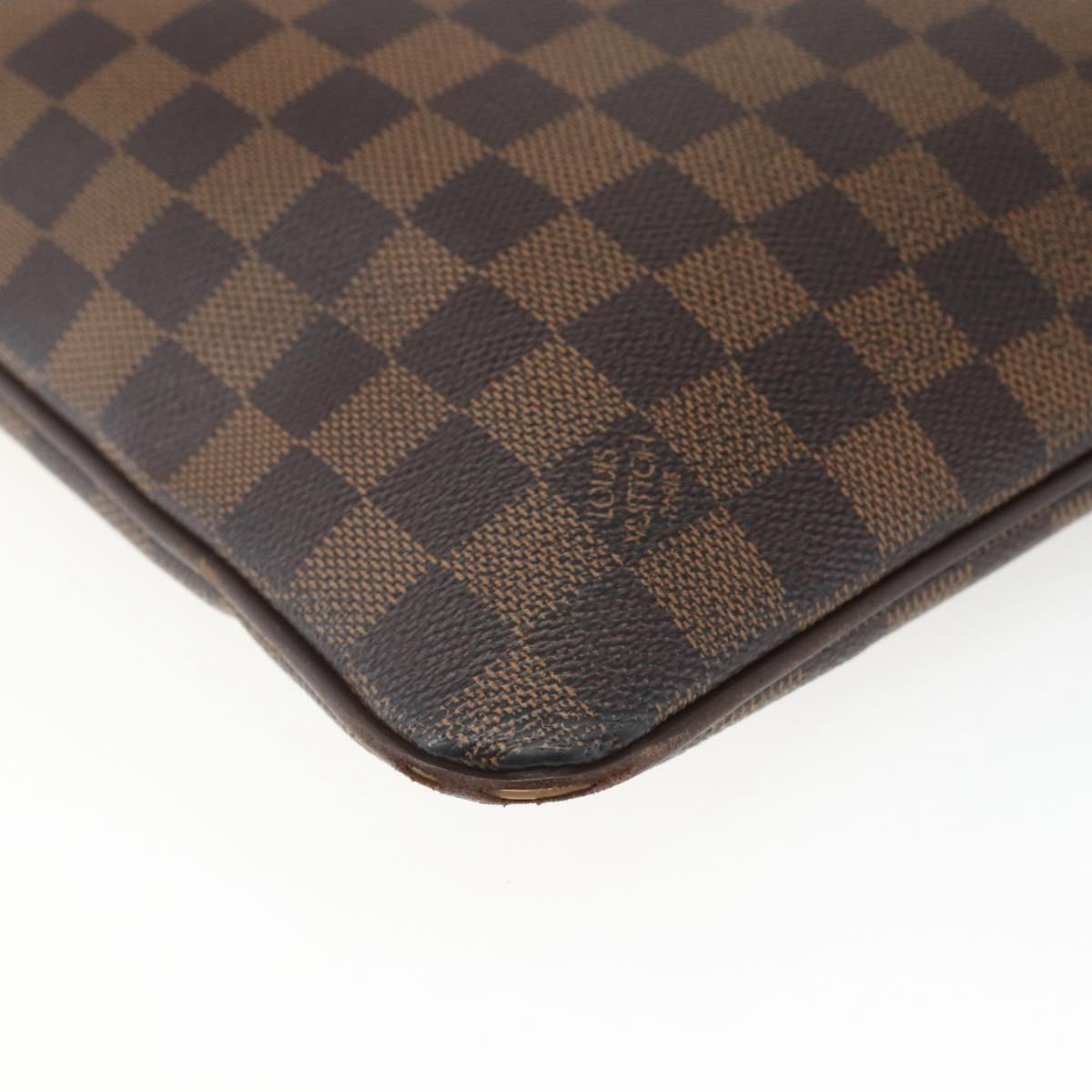 LOUIS VUITTON Damier Ebene Pochette Platt Brooklyn Bag N41100 LV Auth 164929