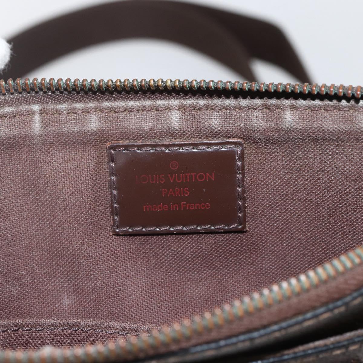 LOUIS VUITTON Damier Ebene Pochette Platt Brooklyn Bag N41100 LV Auth 164929