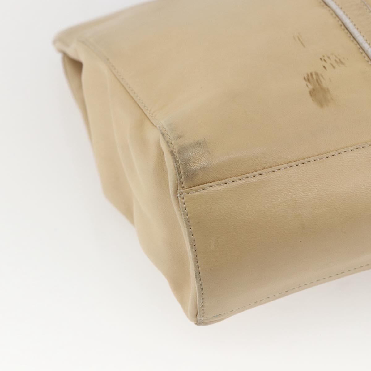 LOEWE Tote Bag Nappa leather Beige Gold Auth 164948