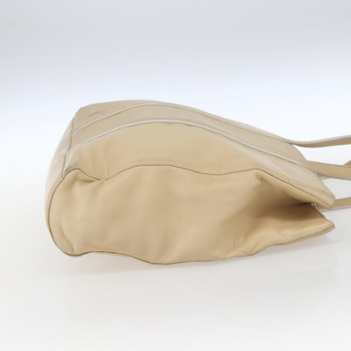 LOEWE Tote Bag Nappa leather Beige Gold Auth 164948