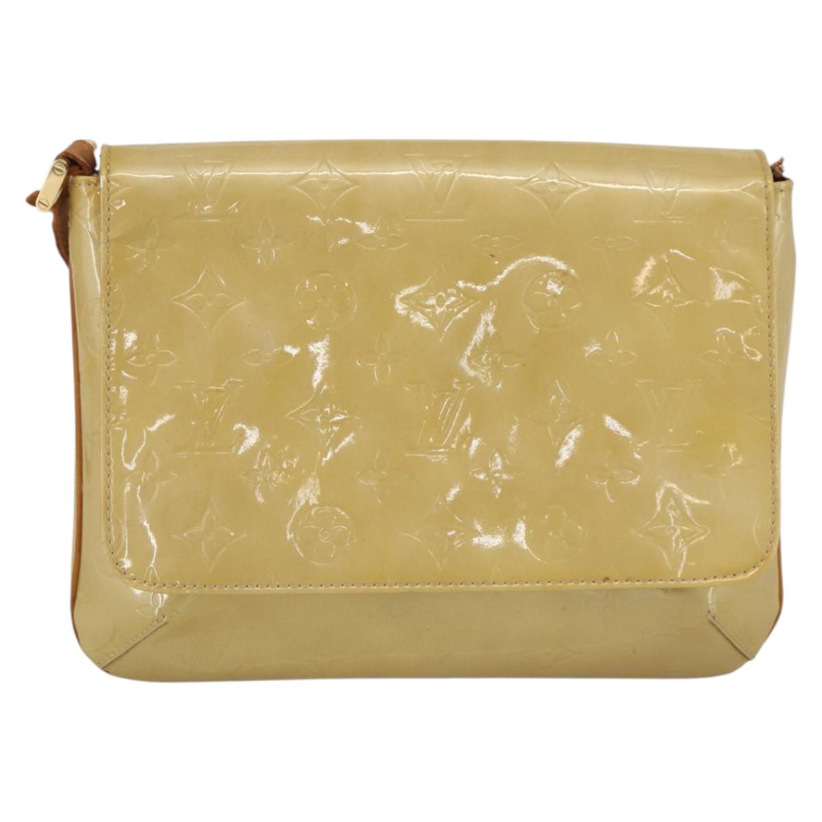 LOUIS VUITTON Monogram Vernis Thompson Street Bag Beige M91301 LV Auth 164955