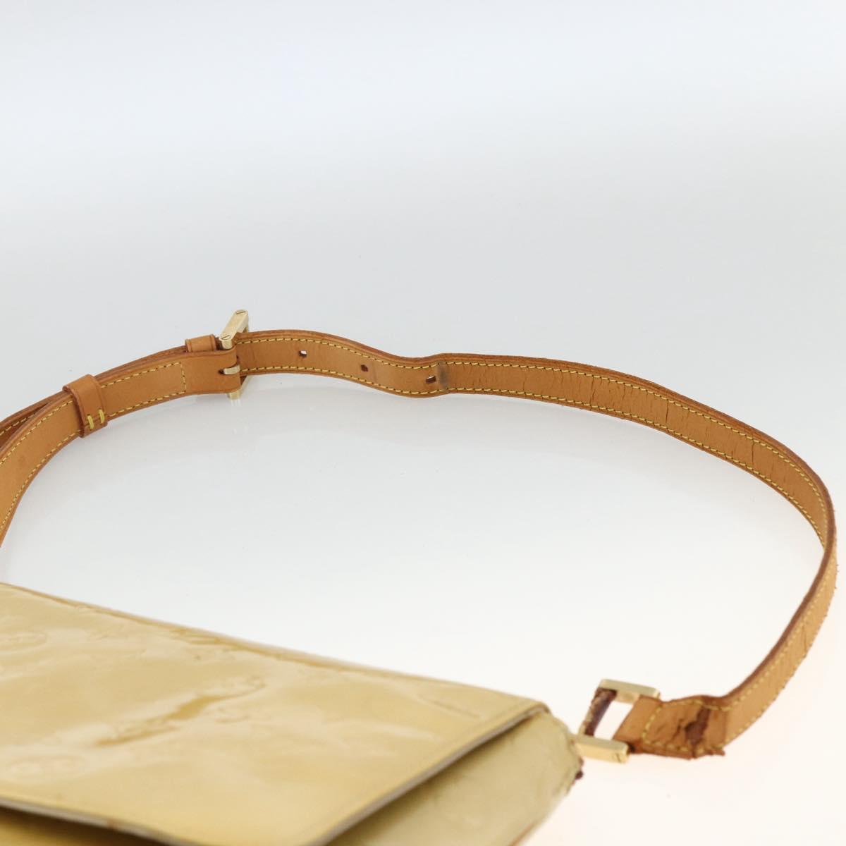 LOUIS VUITTON Monogram Vernis Thompson Street Bag Beige M91301 LV Auth 164955