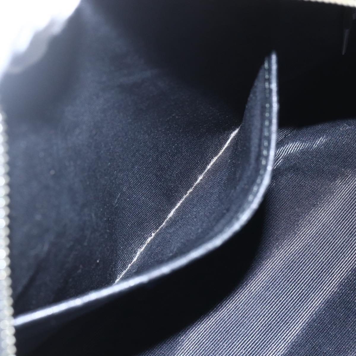 BURBERRY Nova Check Blue Label Hand Bag Nylon Black Silver Auth 164966V