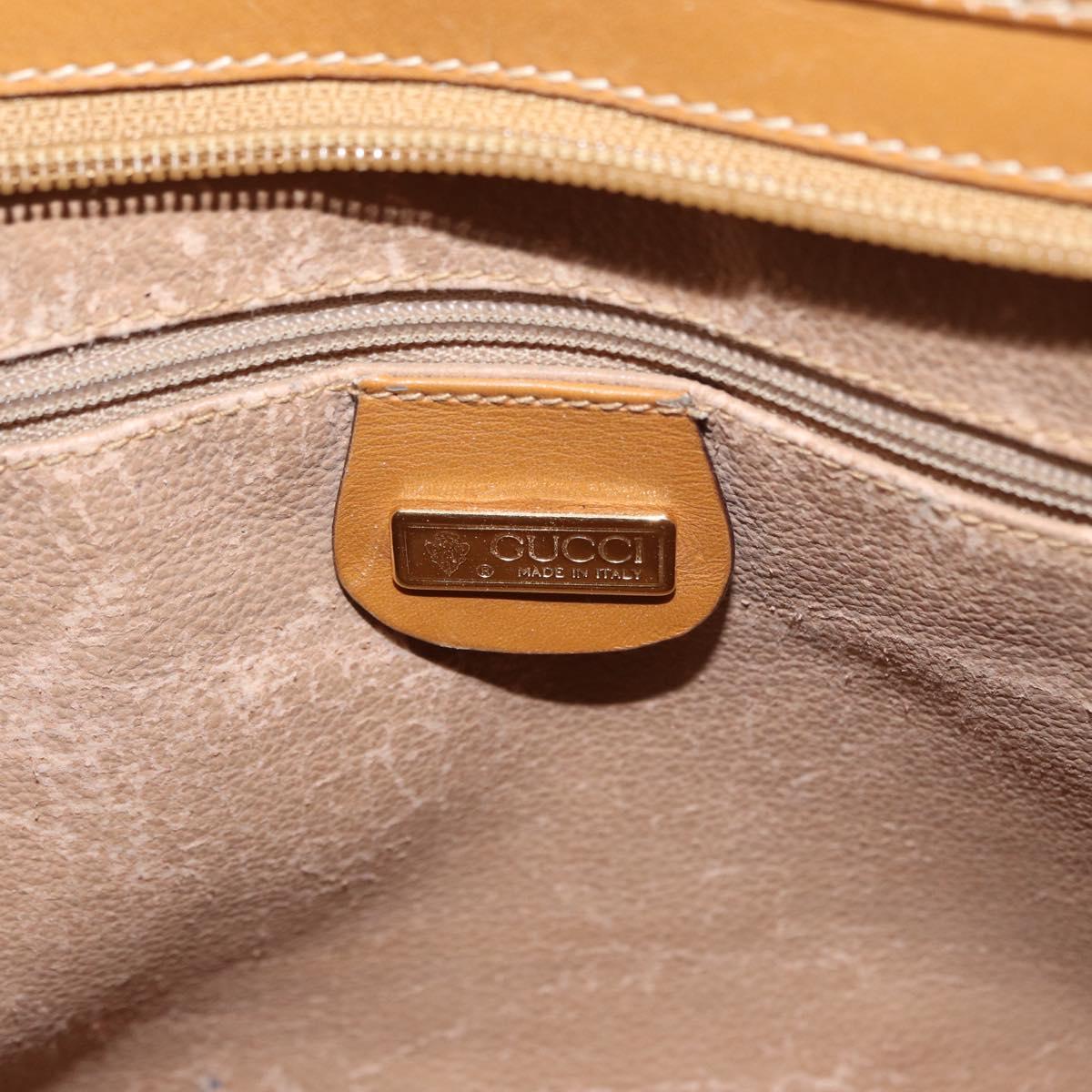 GUCCI Shoulder Bag Canvas Brown Gold 001 084 1036 Auth 165014