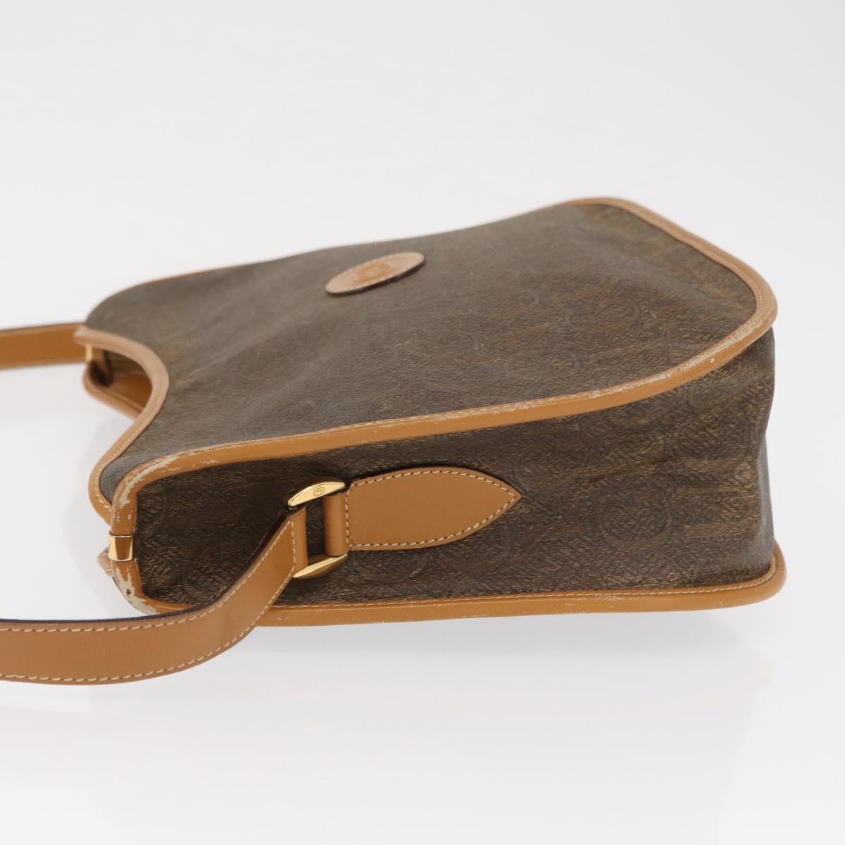 GUCCI Shoulder Bag Canvas Brown Gold 001 084 1036 Auth 165014