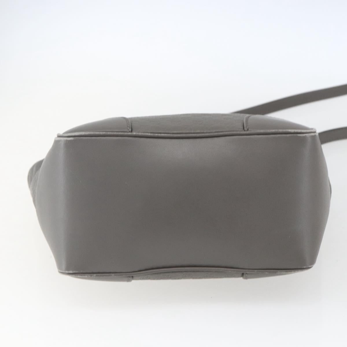 GUCCI Micro GG Canvas Guccissima Hand Bag 2way Gray Gold 449241 Auth 165015