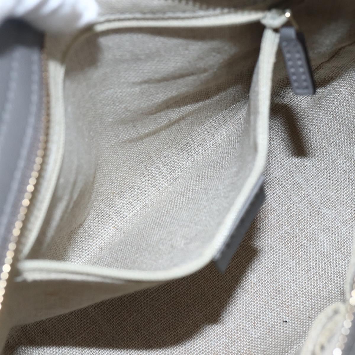GUCCI Micro GG Canvas Guccissima Hand Bag 2way Gray Gold 449241 Auth 165015