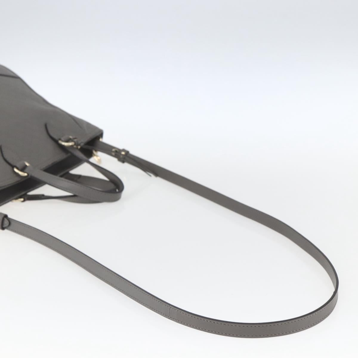 GUCCI Micro GG Canvas Guccissima Hand Bag 2way Gray Gold 449241 Auth 165015