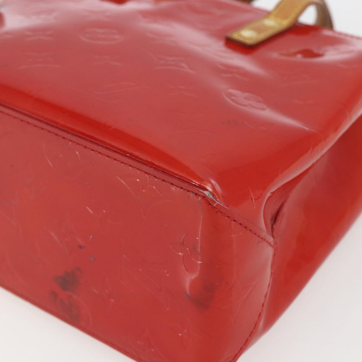 LOUIS VUITTON Monogram Vernis Reade PM Bag Pomme D'amour M91990 LV Auth 165017