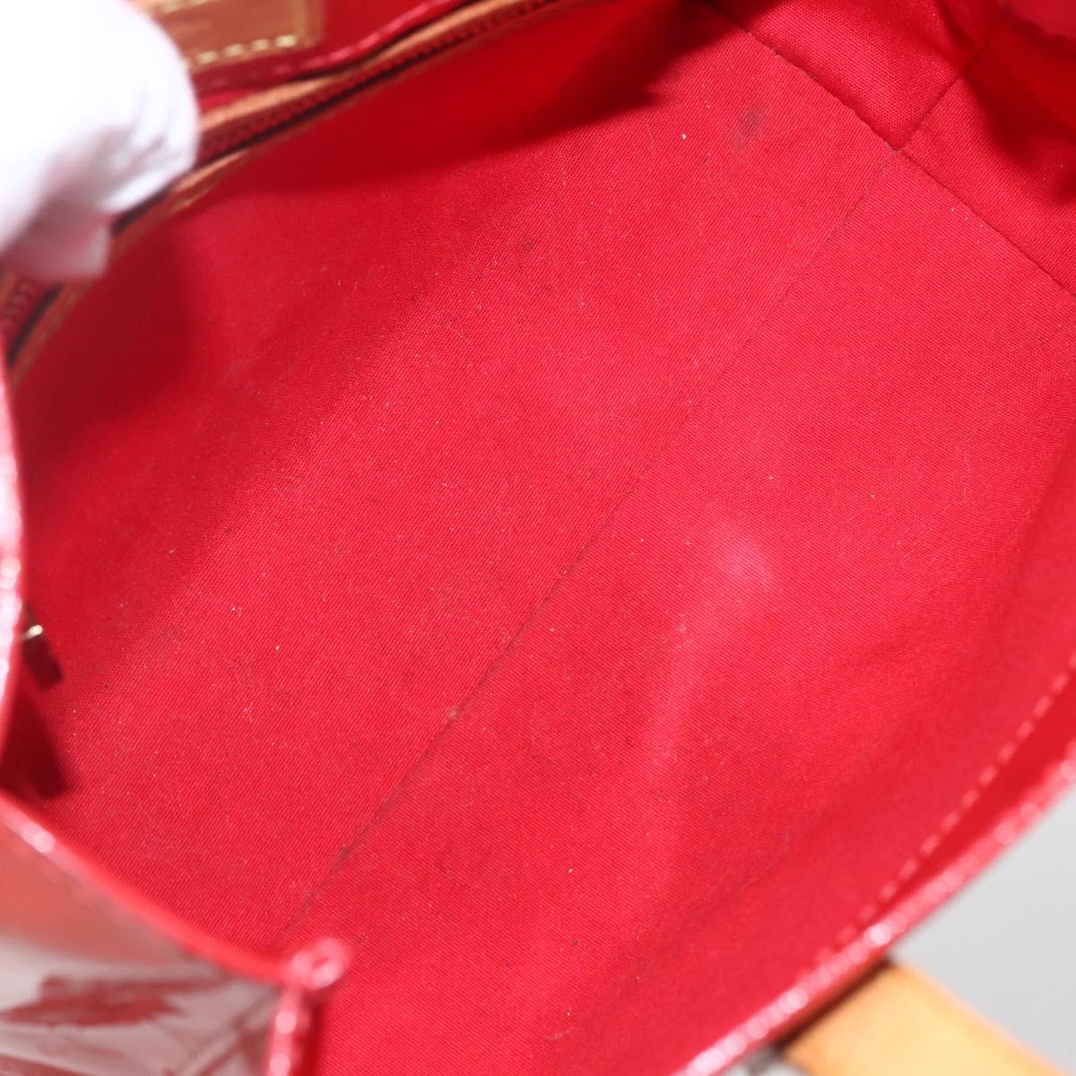 LOUIS VUITTON Monogram Vernis Reade PM Bag Pomme D'amour M91990 LV Auth 165017