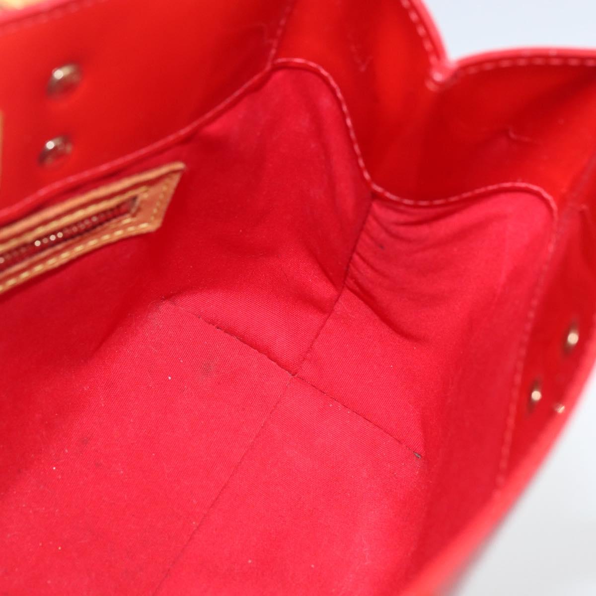 LOUIS VUITTON Monogram Vernis Reade PM Bag Pomme D'amour M91990 LV Auth 165017