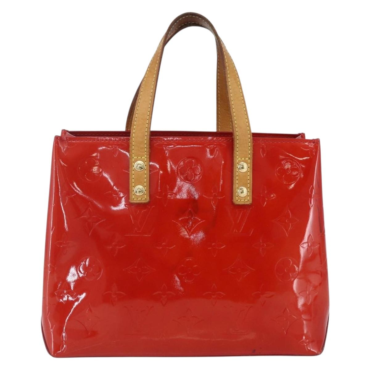 LOUIS VUITTON Monogram Vernis Reade PM Bag Pomme D'amour M91990 LV Auth 165017