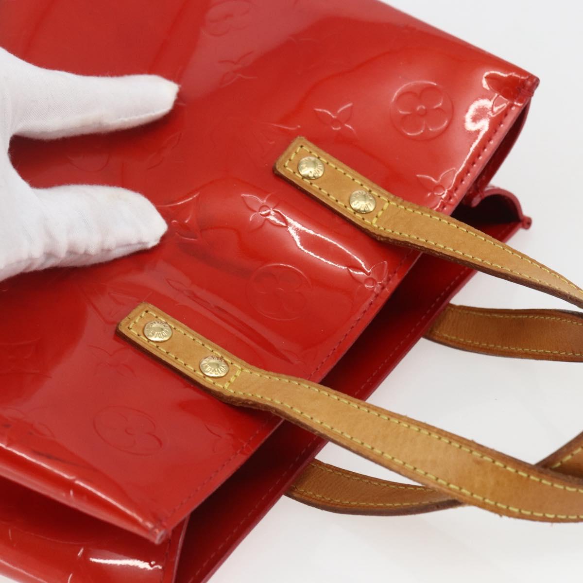 LOUIS VUITTON Monogram Vernis Reade PM Bag Pomme D'amour M91990 LV Auth 165017